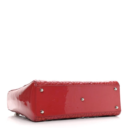 Christian Dior Patent Cannage Large Lady Dior Fuchsia 4 of 16