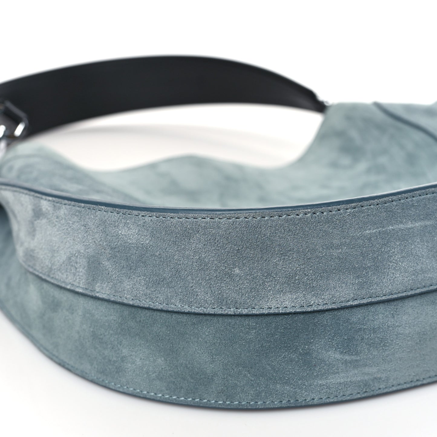 Suede Arch Shoulder Bag Faded Blue