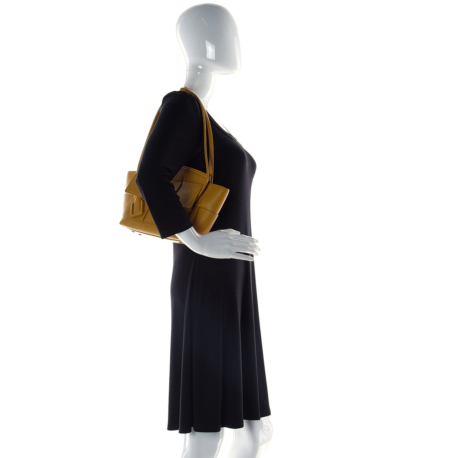 Bottega Veneta Grained Calfskin Maxi Intrecciato Arco 33 Yellow 2 of 10