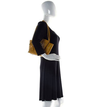 Bottega Veneta Grained Calfskin Maxi Intrecciato Arco 33 Yellow 2 of 10
