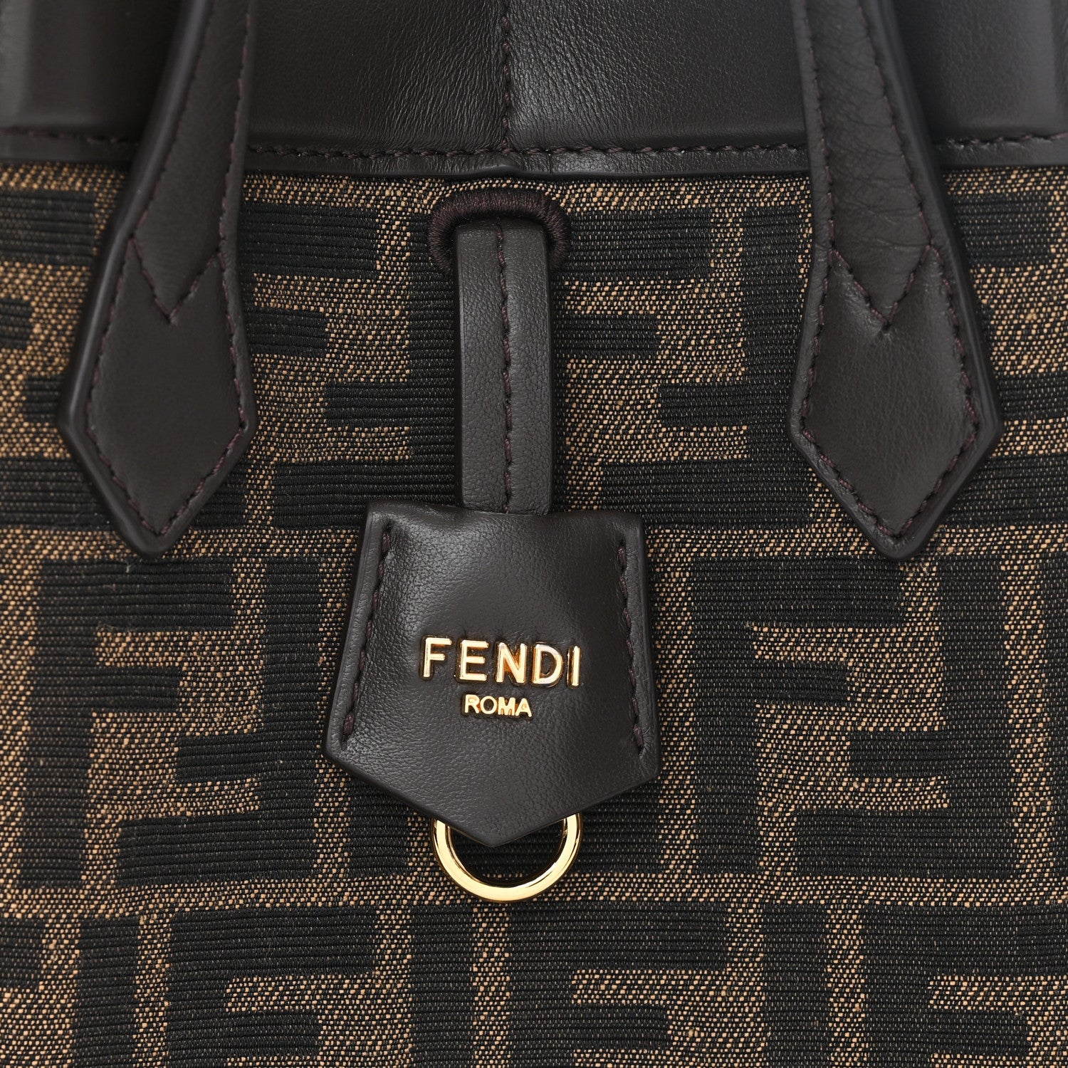 Fendi Fabric Jacquard Vitello Grace FF 1974 Mini Fendi Origami