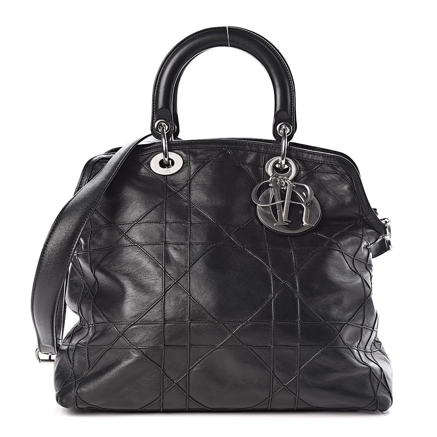Lambskin Cannage Medium Granville Tote Black