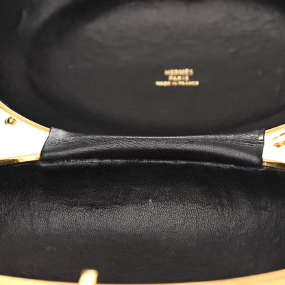 Hermes Veau Doblis Brass Minaudiere Clutch Black 11 of 13