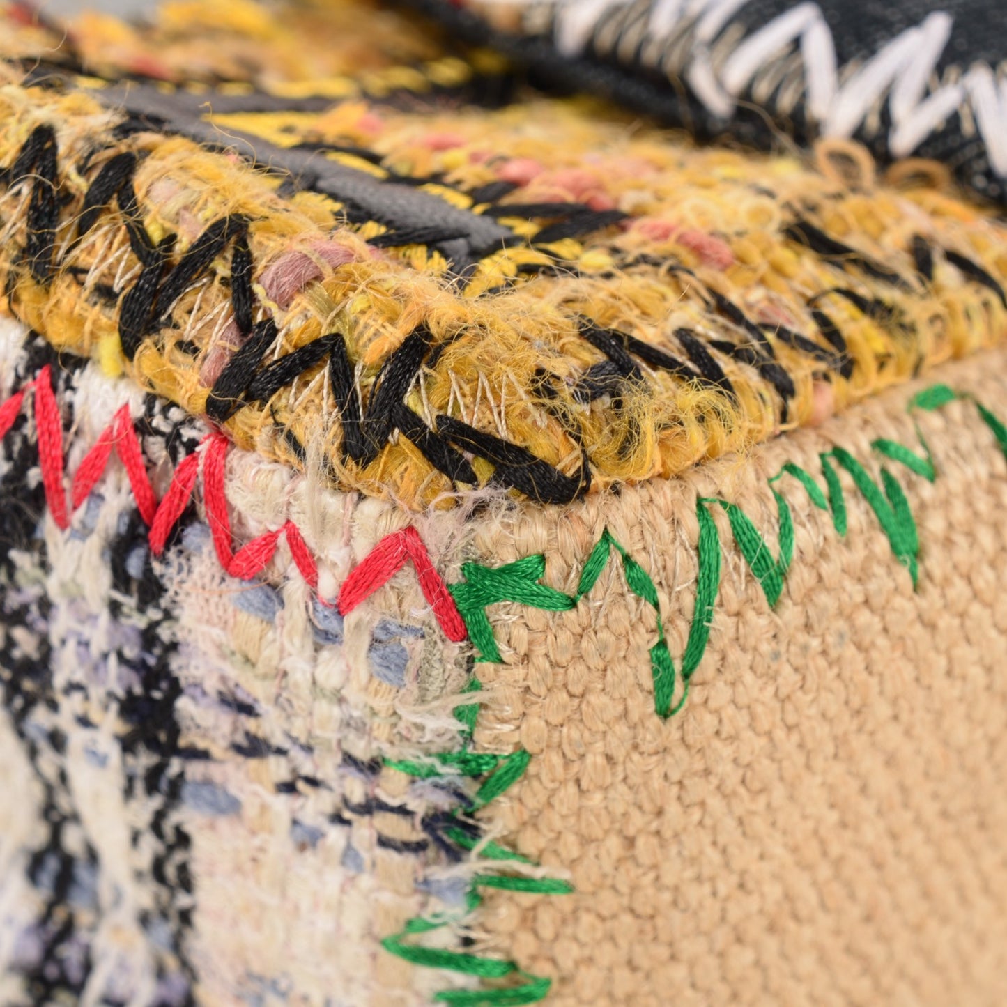 Patchwork Jumbo Flap Yellow Multicolor