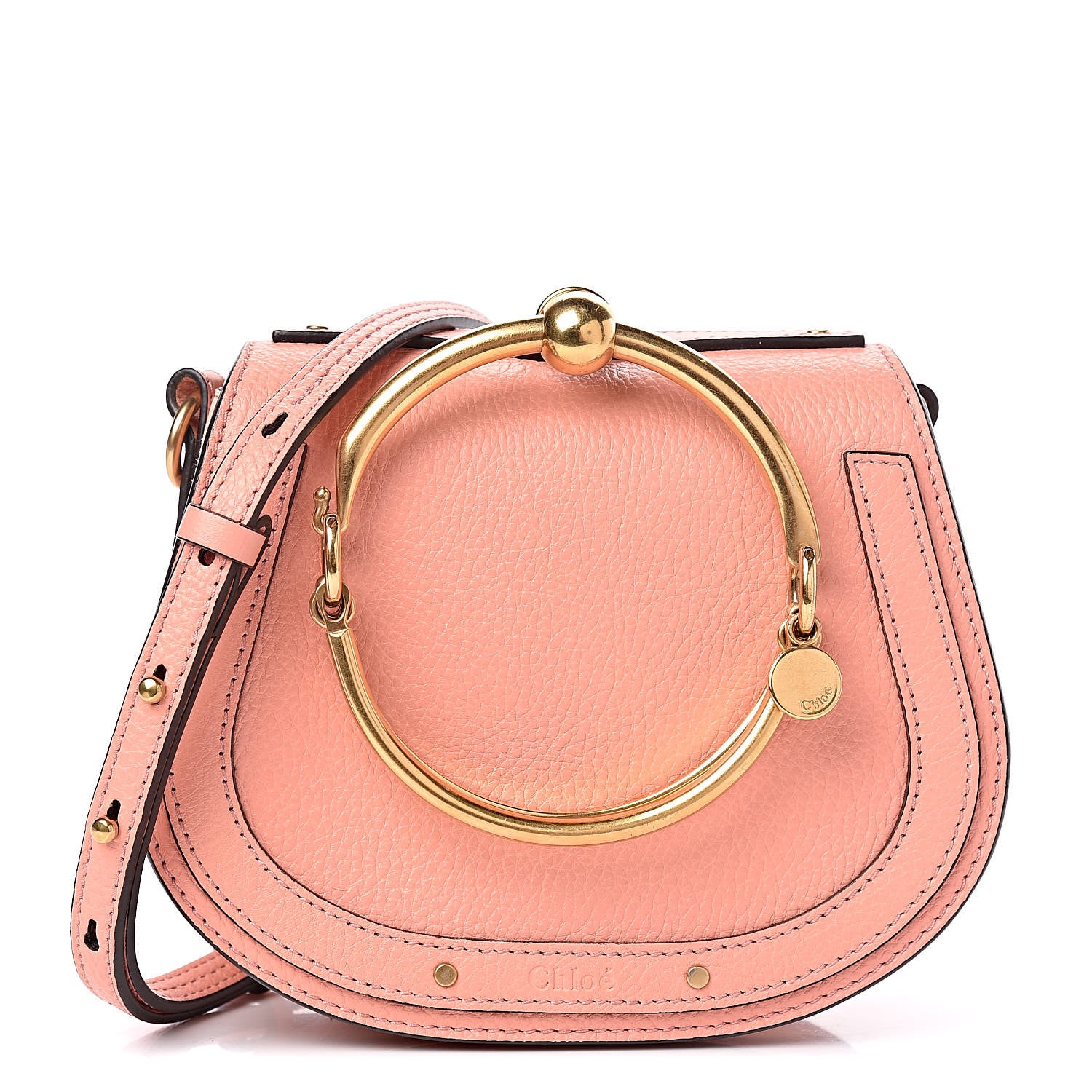 Chloe Calfskin Suede Small Nile Bracelet Bag Ideal Blush 1 of 15