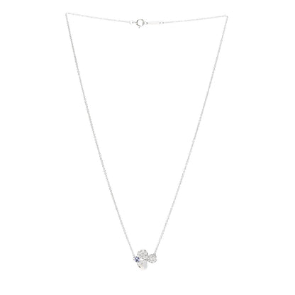 Tiffany Platinum Diamond Tanzanite Paper Flowers Pendant Necklace 3 of 8