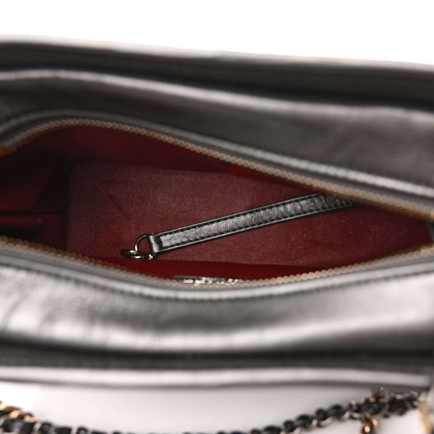 Metallic Snakeskin Small Gabrielle Hobo Black