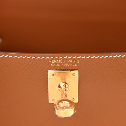 Hermes Epsom Mini Kelly Sellier 20 Gold 6 of 10