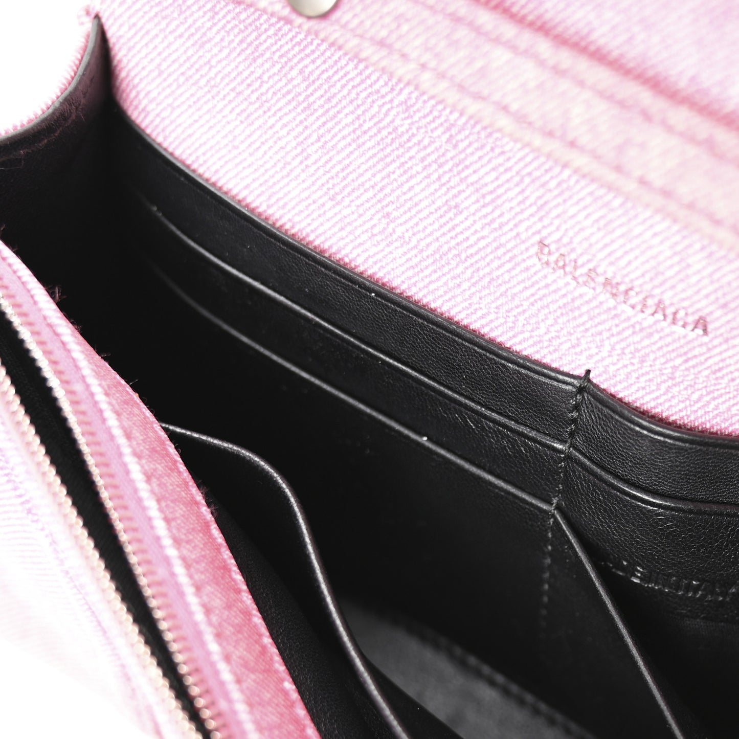 Nappa Denim Printed Hourglass Chain Bag Denim Pink