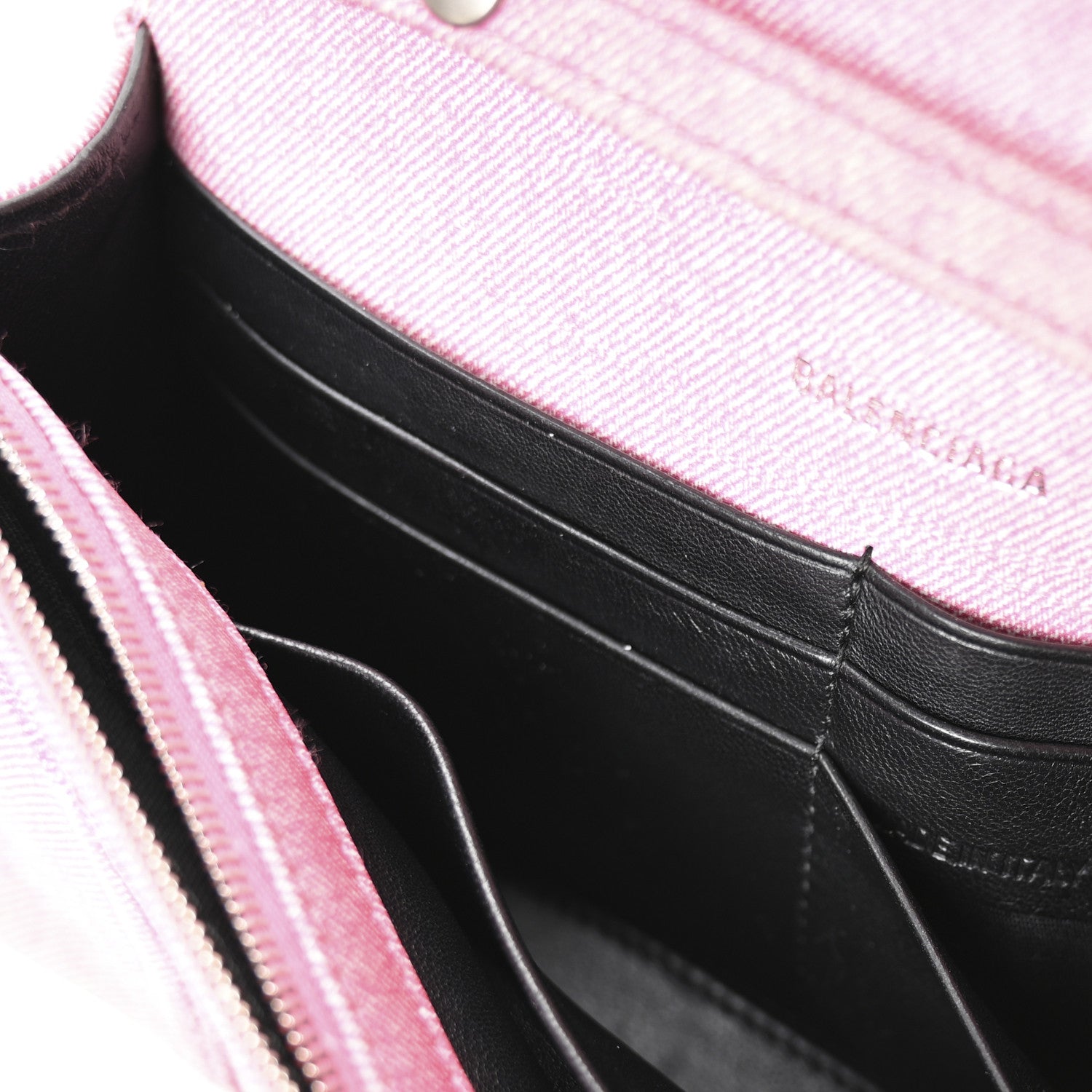 Balenciaga Nappa Denim Printed Hourglass Chain Bag Denim Pink 7 of 12