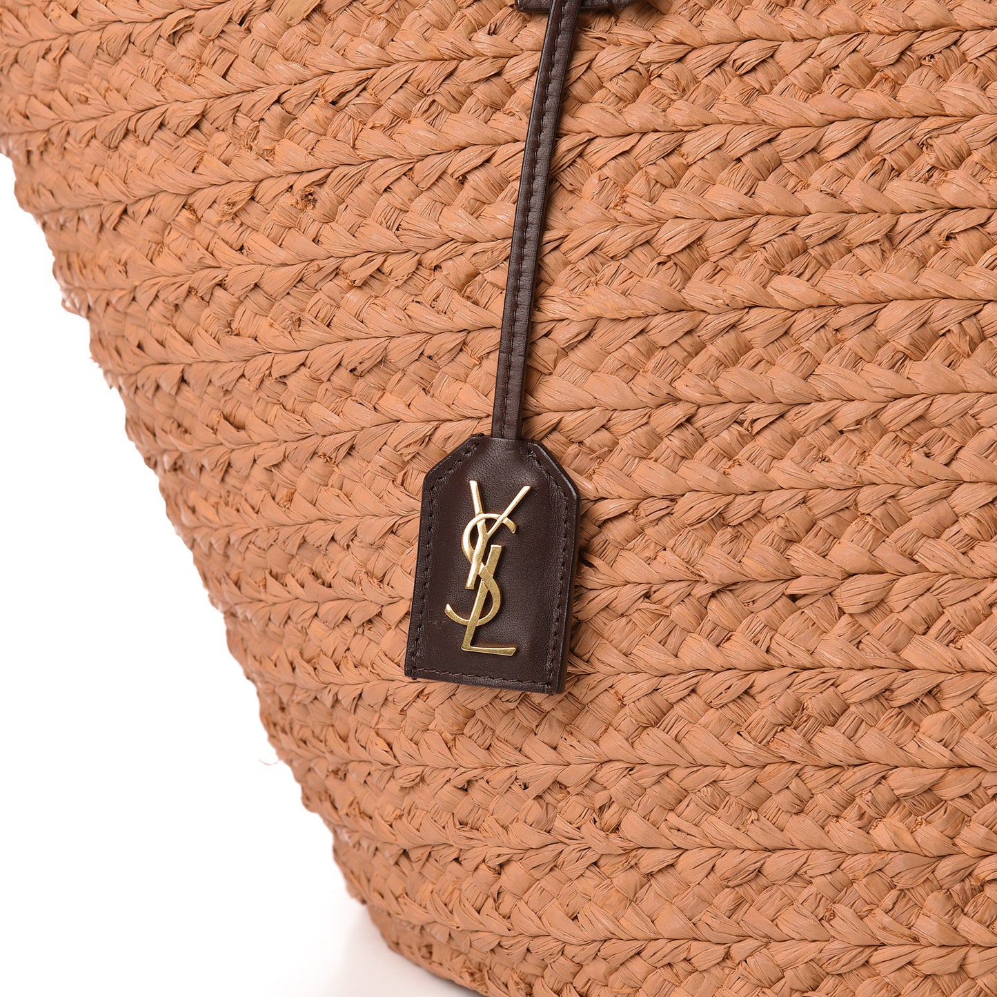 Raffia Calfskin Medium Panier Tote