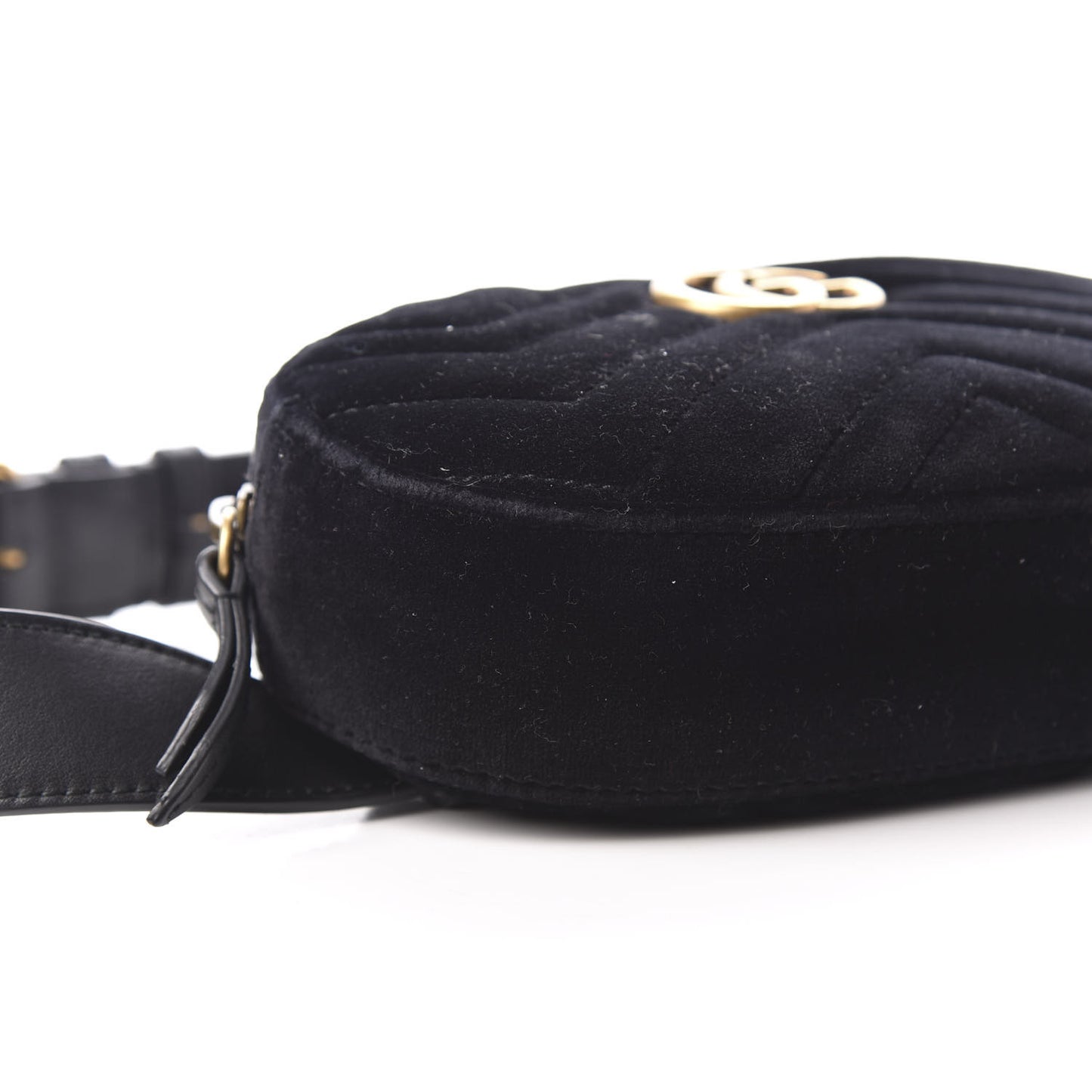 Velvet Matelasse GG Marmont Belt Bag 95 38 Black