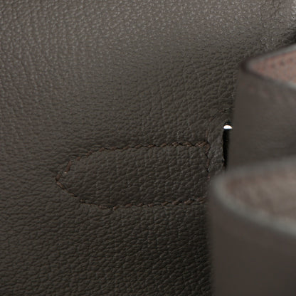 Hermes Taurillon Clemence Birkin 40 Etain 13 of 26