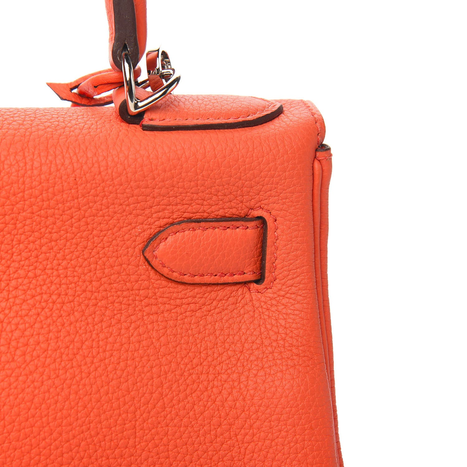 Hermes Togo Kelly Retourne 28 Poppy Orange 33 of 34