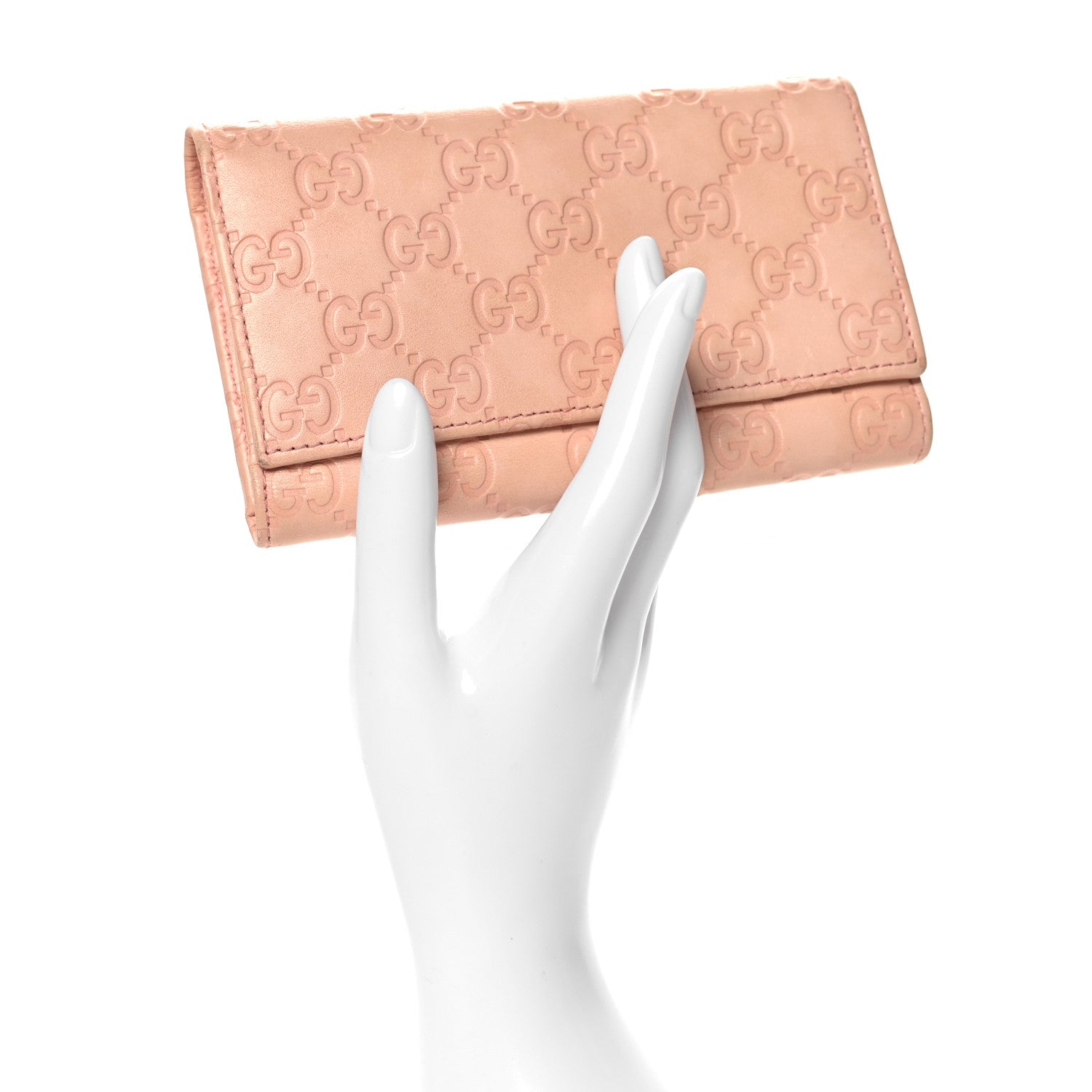 Gucci Guccissima Continental Flap Wallet Pink 2 of 10