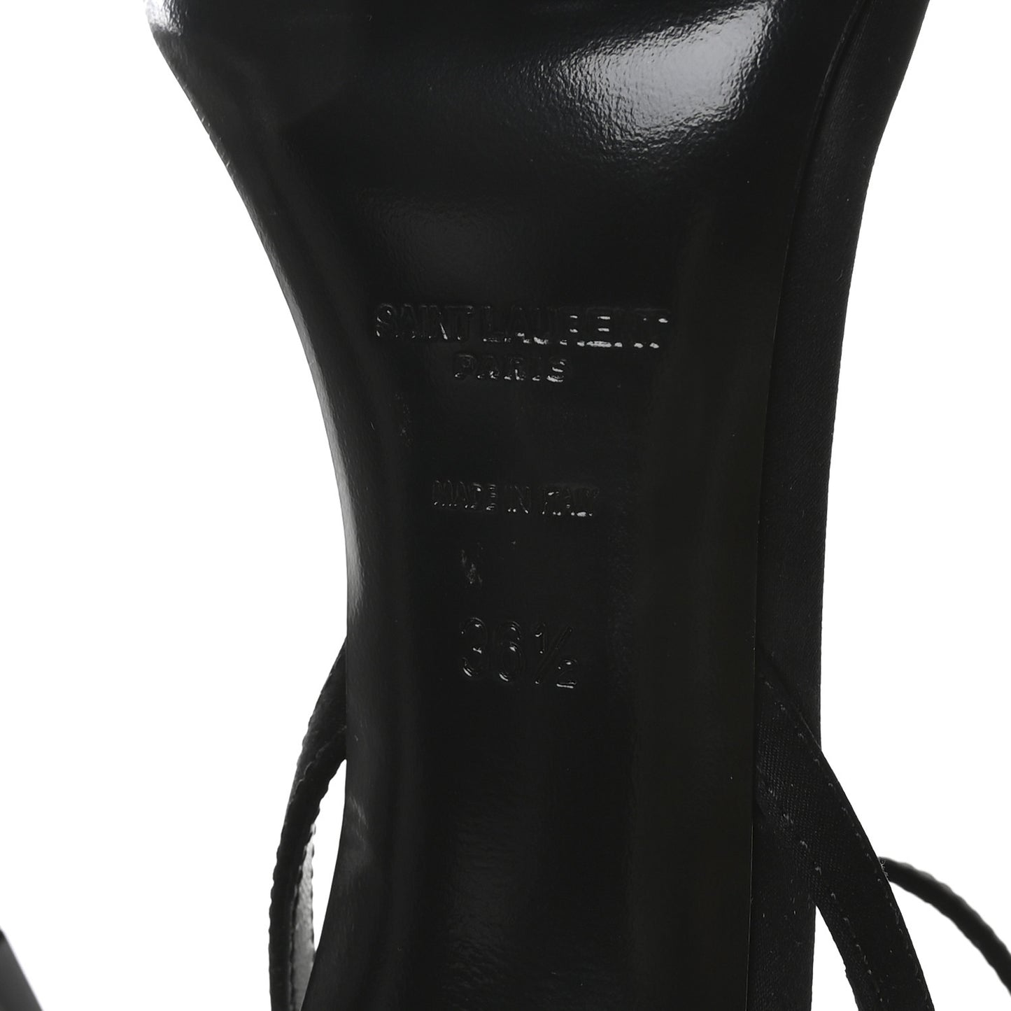 Crepe Satin Crystal New Nuit 90 Ankle Strap Sandals 36.5 Black