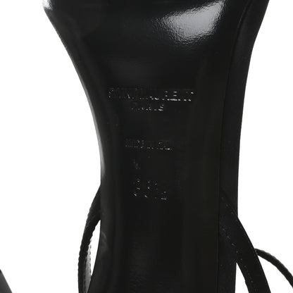 Saint Laurent Crepe Satin Crystal New Nuit 90 Ankle Strap Sandals 36.5 Black 7 of 9