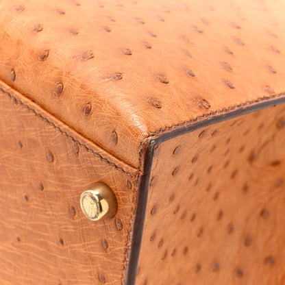 Hermes Ostrich Kelly Sellier 32 Gold 14 of 14