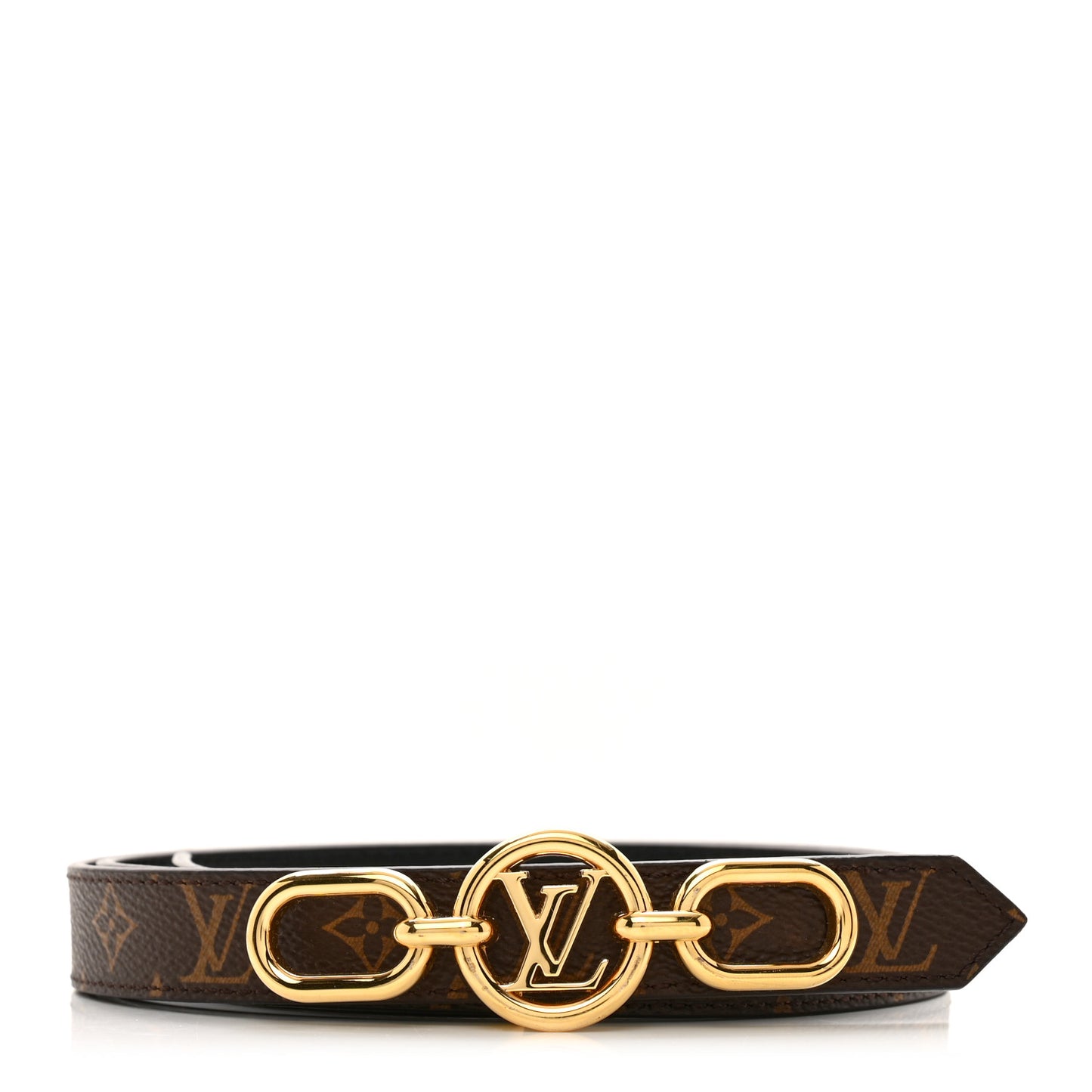Monogram 20MM LV Circle Prime Reversible Belt 85 34 Black