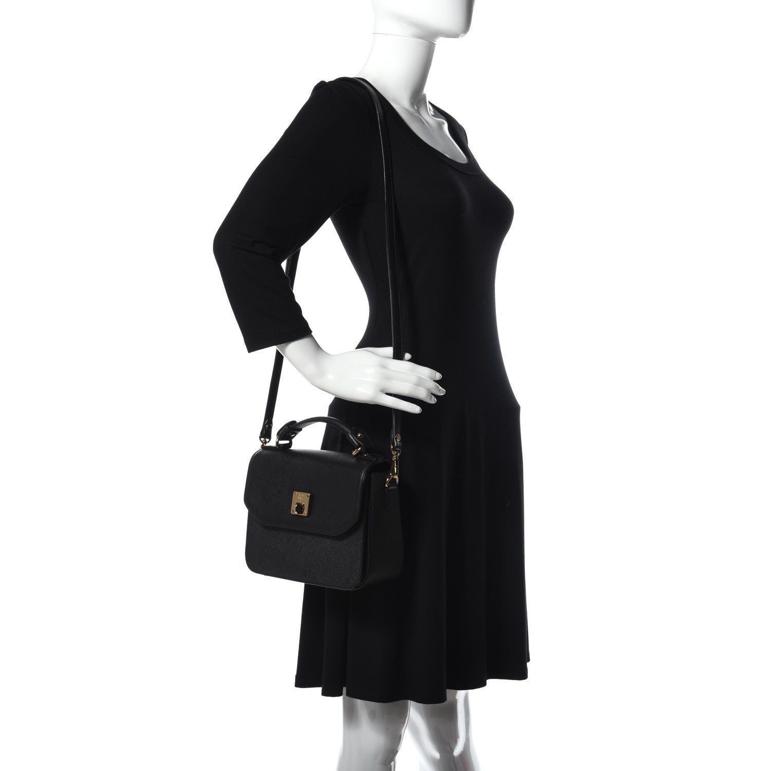 MCM Saffiano Milla Crossbody Black 2 of 9
