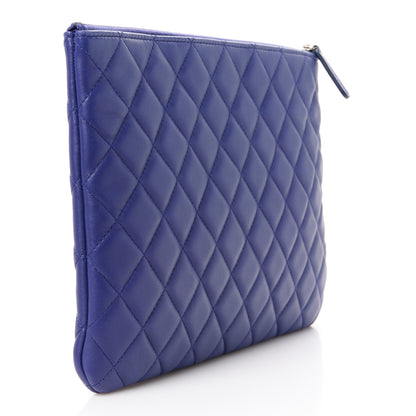 Chanel Lambskin Quilted Medium Cosmetic Case Purple 3 of 8