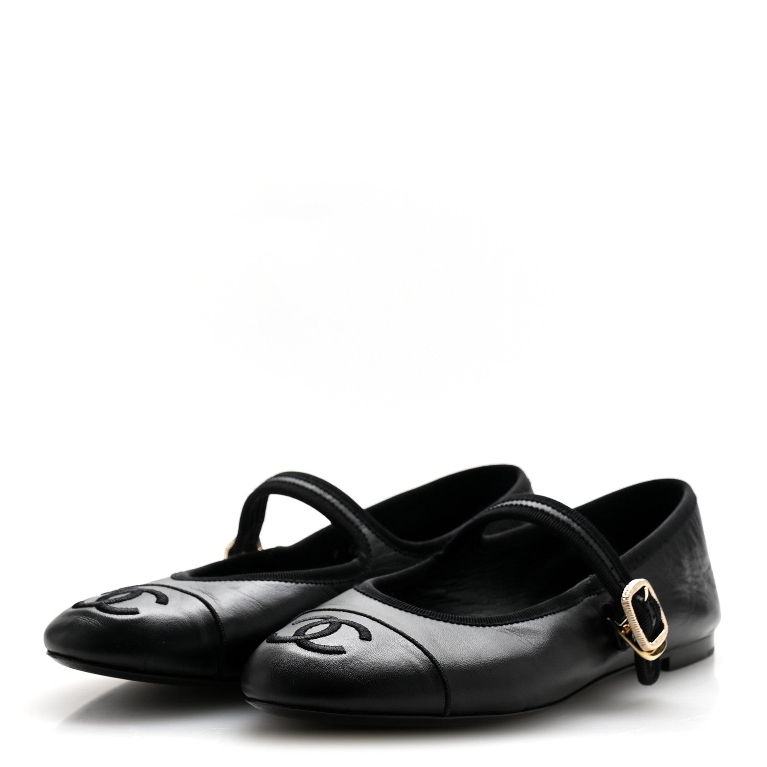 Chanel Lambskin Mary Jane Flats 39 Black 4 of 10