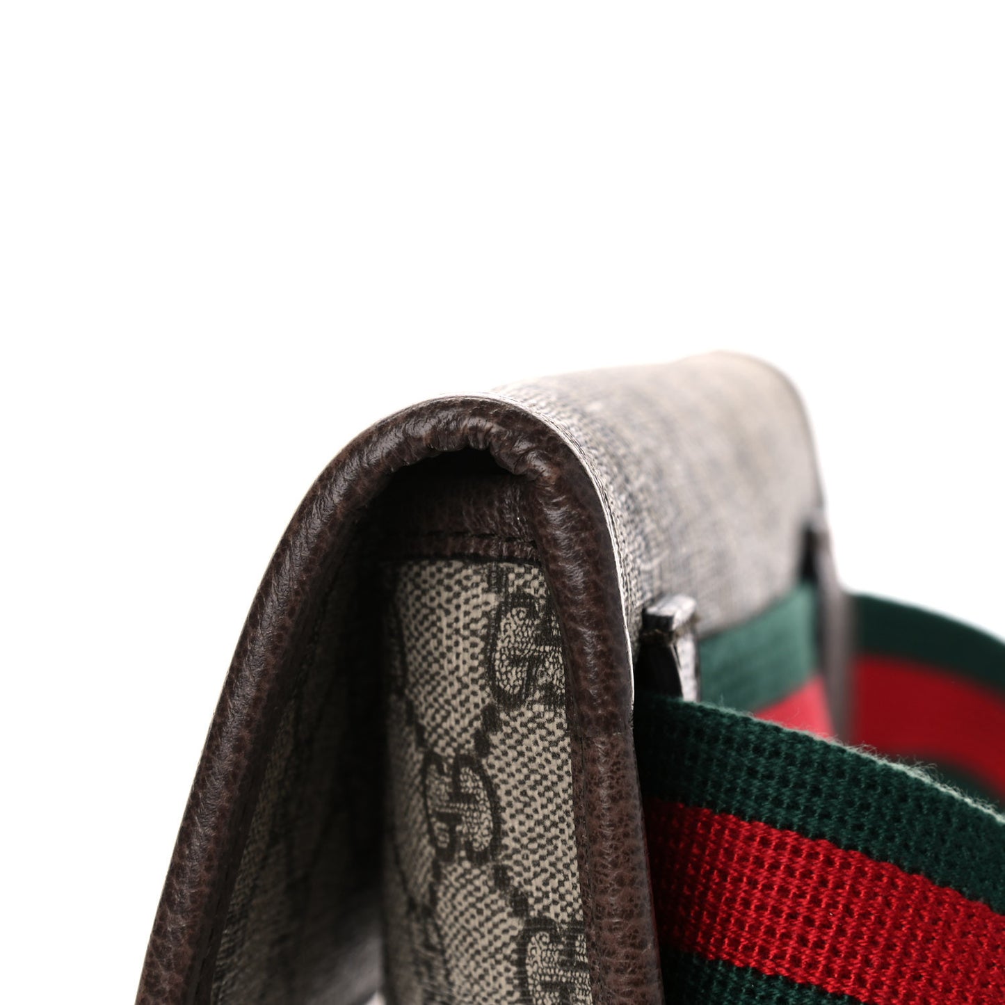 GG Supreme Monogram Neo Vintage Web Belt Bag Brown