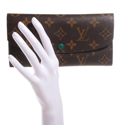 Louis Vuitton Monogram Emilie Wallet Green 2 of 7