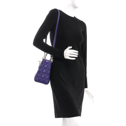 Christian Dior Lambskin Cannage Medium Lady Dior Purple 2 of 12