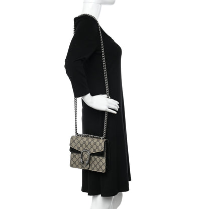 Gucci GG Supreme Monogram Mini Dionysus Shoulder Bag Black 2 of 11
