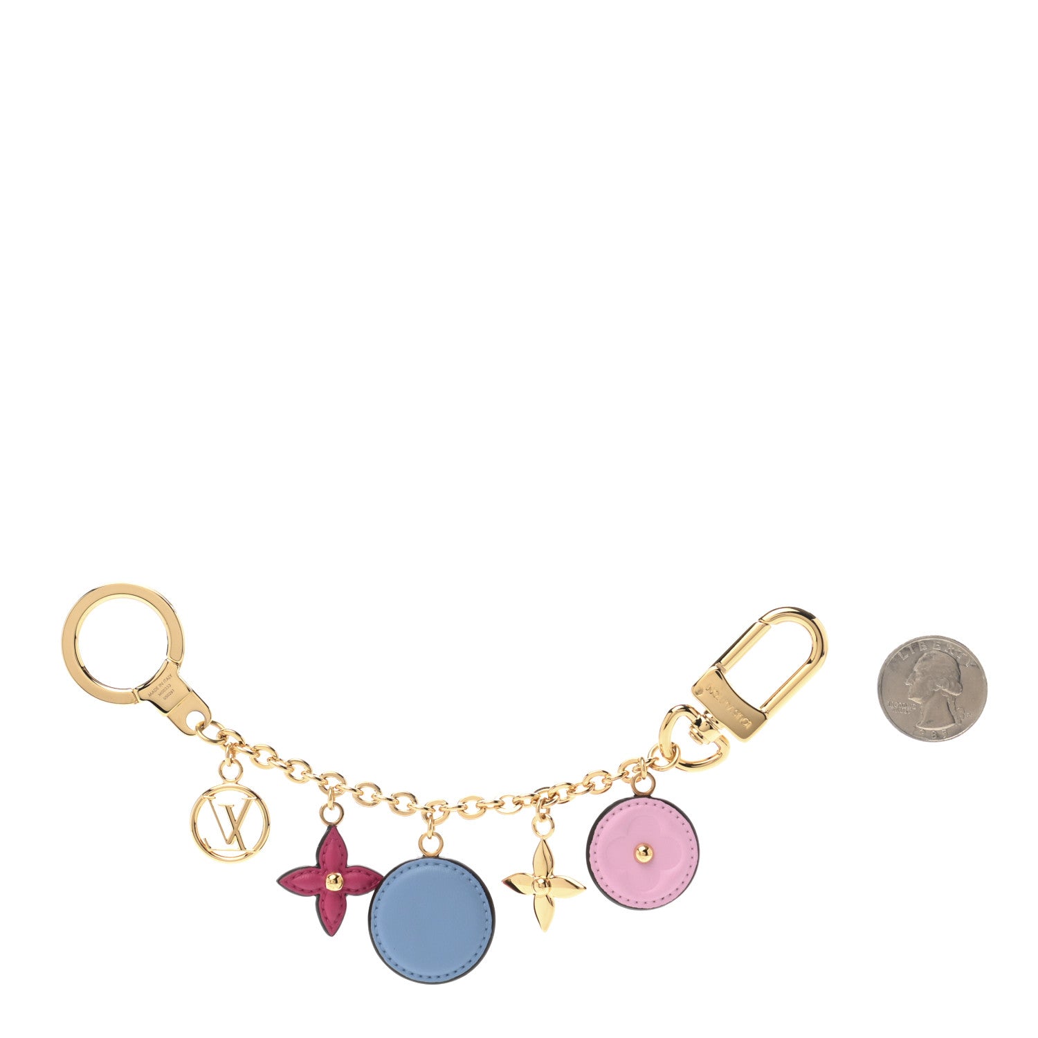 Louis Vuitton Preppy Flowers Bag Charm Chain Multicolor 2 of 4