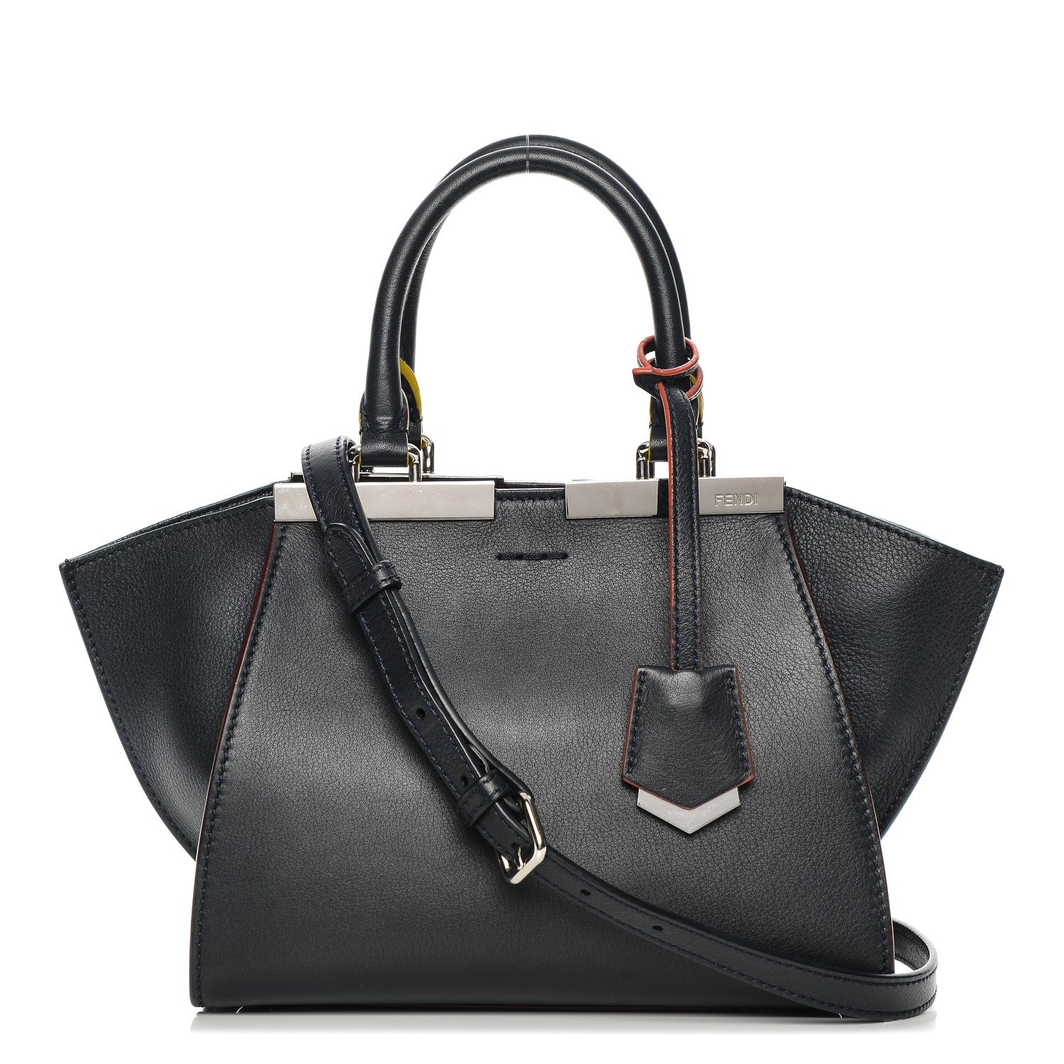 Fendi Vitello Dolce Mini 3jours Tote Blue Notte 1 of 8
