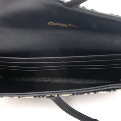 Christian Dior Oblique Saddle Chain Long Wallet Blue 6 of 14