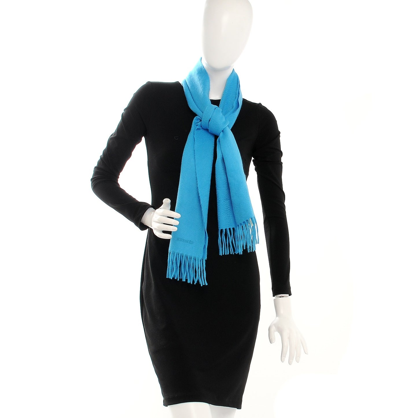 Cashmere Fringe Scarf Turquoise