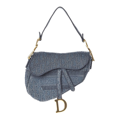 Christian Dior Oblique Saddle Bag Denim 1 of 9