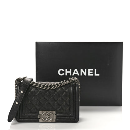 Chanel Caviar Quilted Small Boy Flap Black 10 of 10