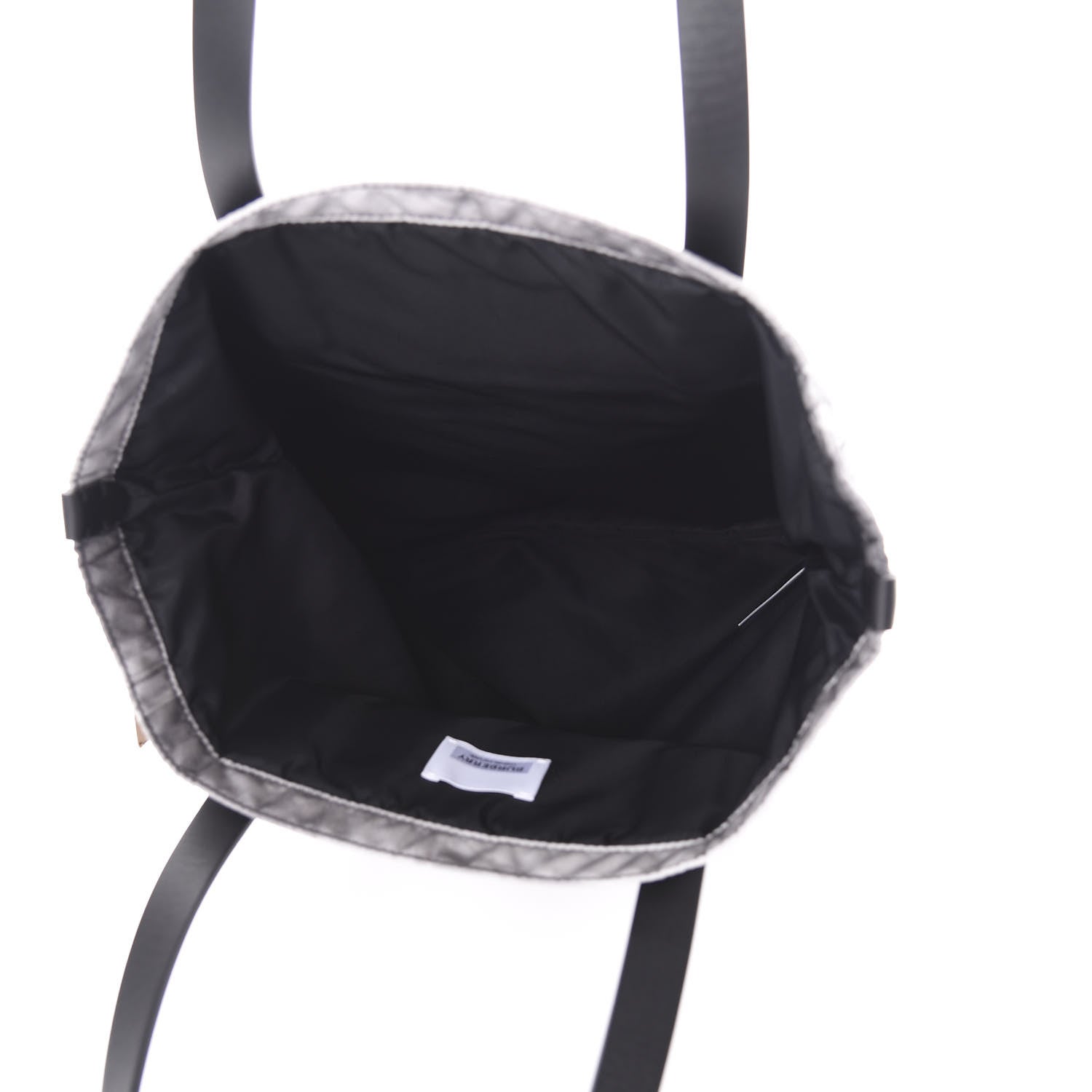 Burberry Nylon London Montage Print Flat Tote Bag Black 5 of 9