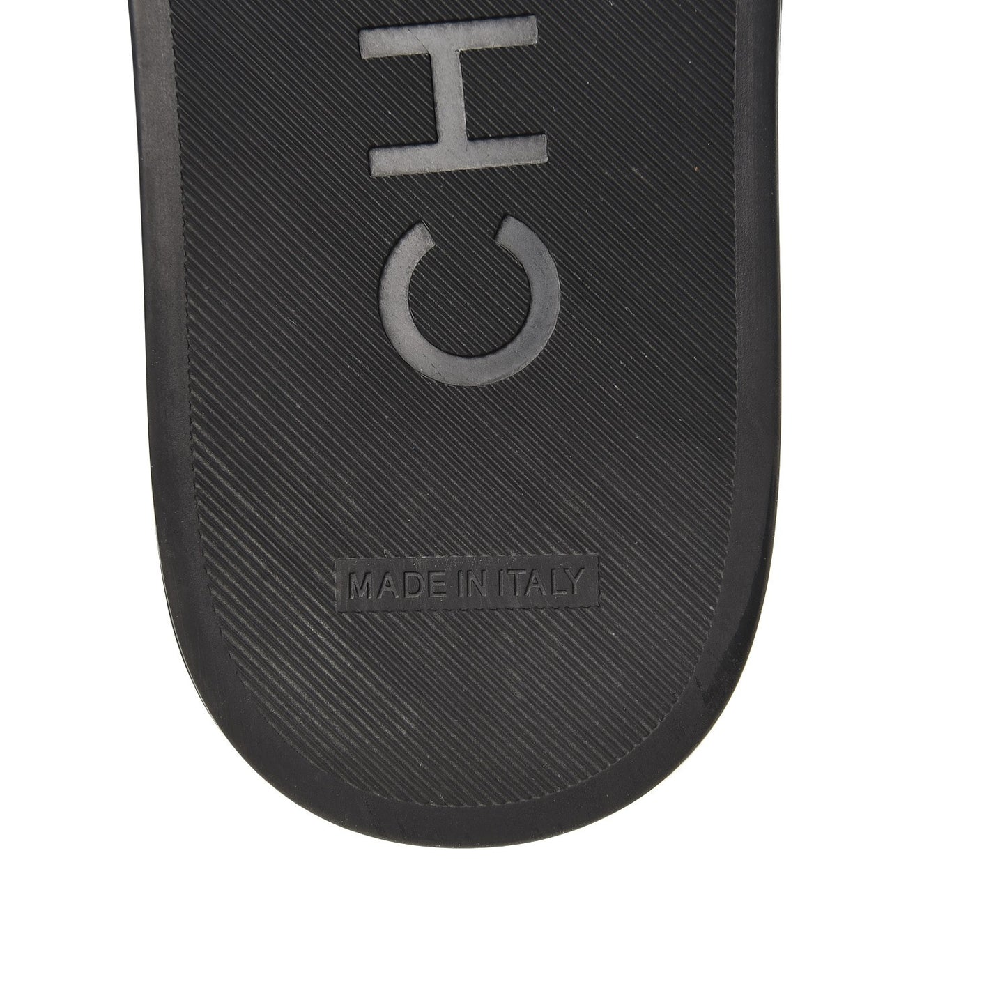 Tweed Lambskin Chain Flat Sandals 38 Black Multicolor