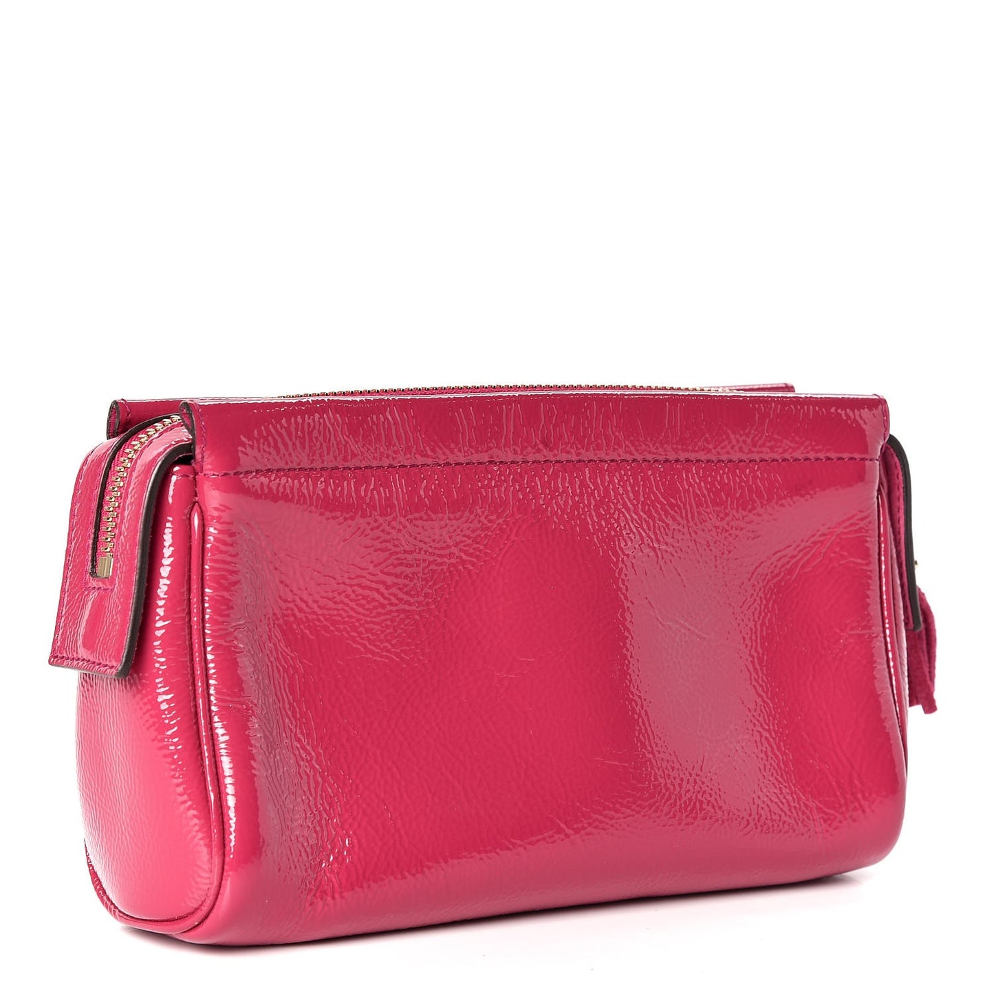 Soft Patent Soho Cosmetic Case Bright Bougainvillea
