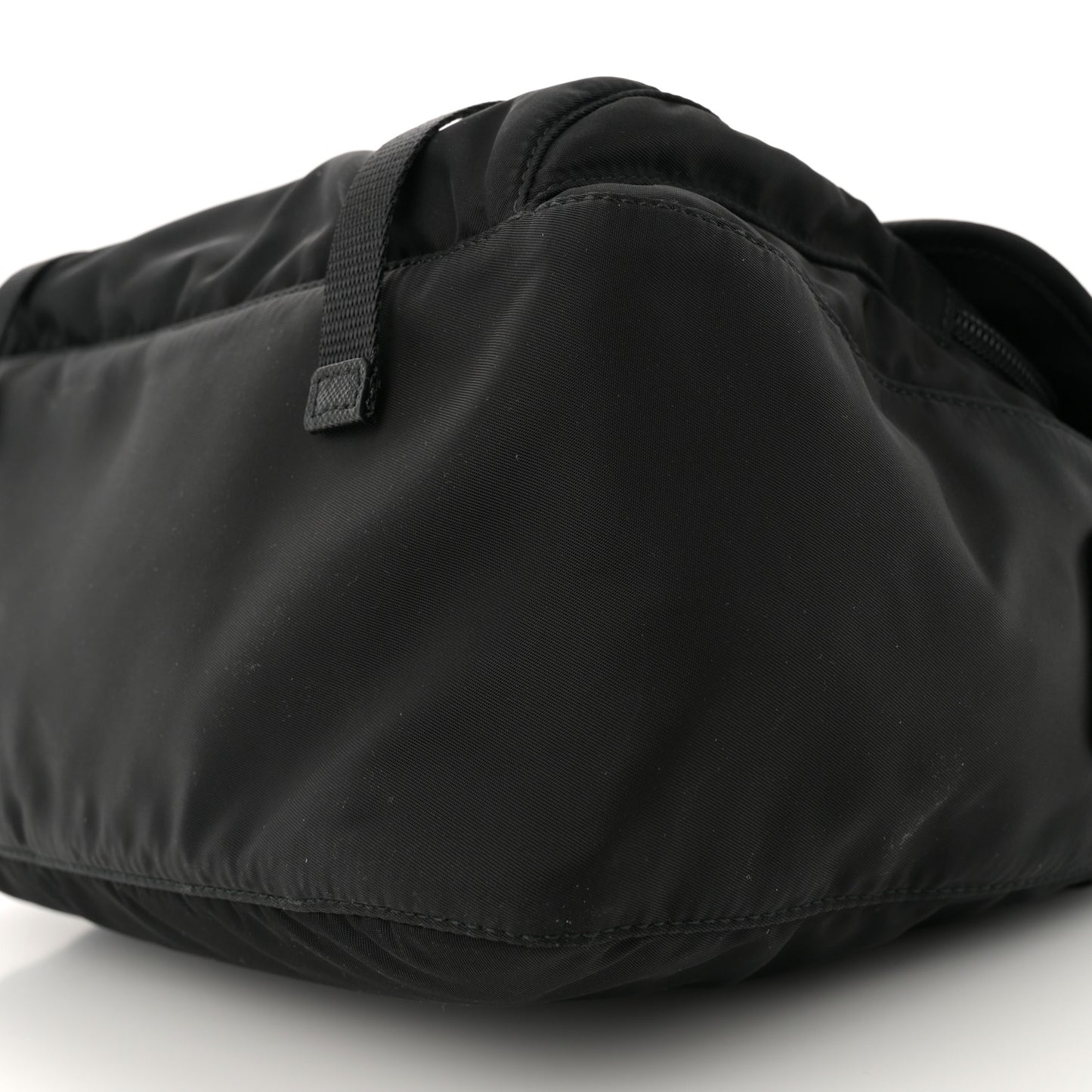 Nylon Vela Double Snap Buckle Messenger Bag Black