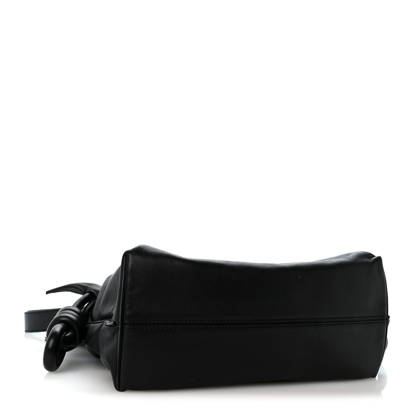 Calfskin Flamenco Knot Bag Black