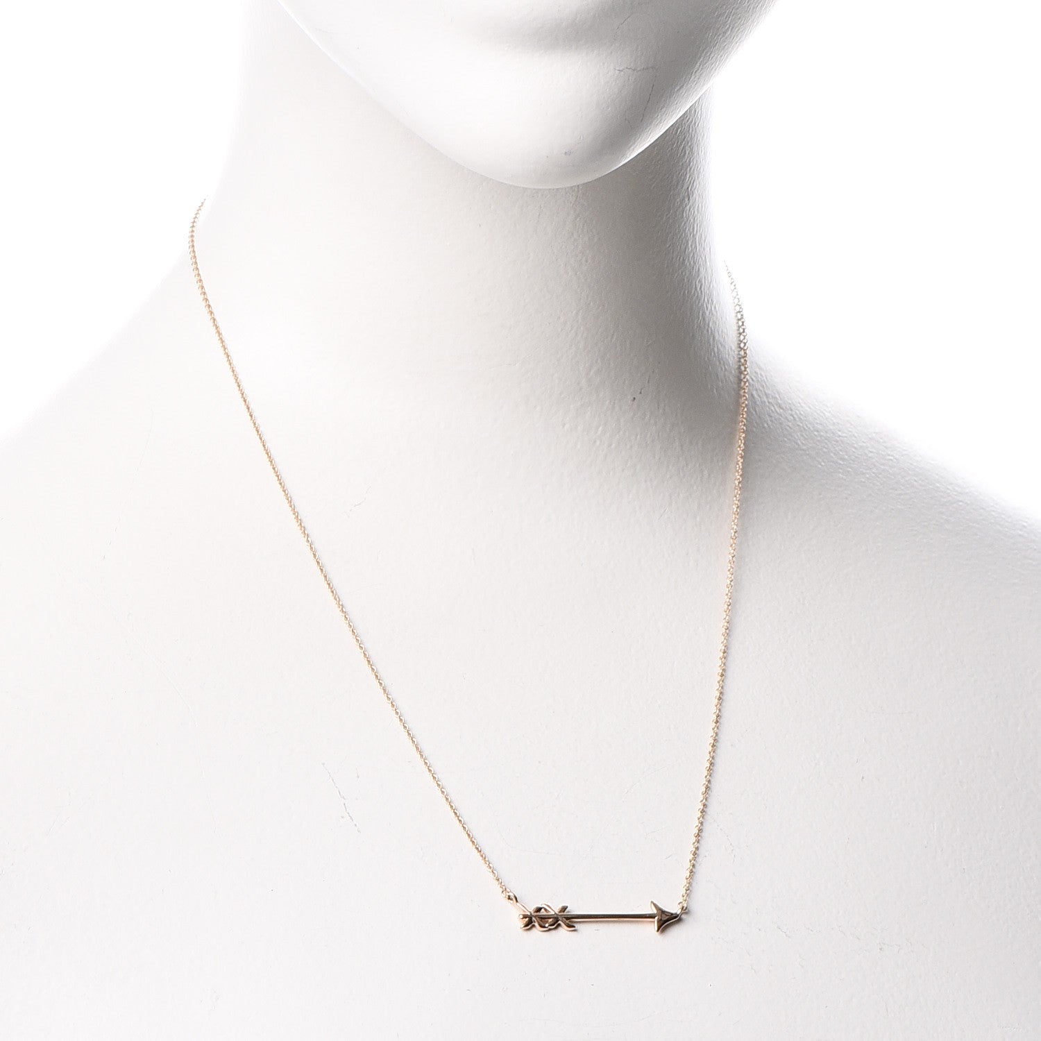 Tiffany 18K Rose Gold Small Paloma's Graffiti Arrow Pendant Necklace 2 of 5