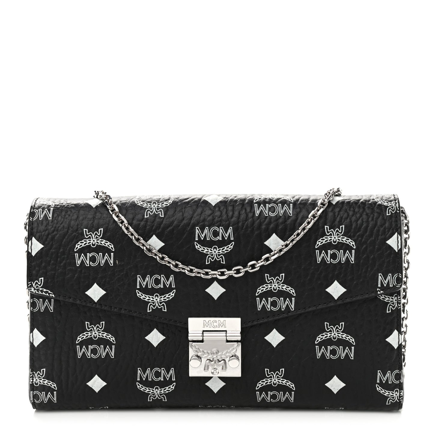 Visetos Monogram Medium Millie Crossbody Bag Black