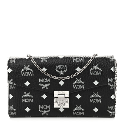 MCM Visetos Monogram Medium Millie Crossbody Bag Black 1 of 8