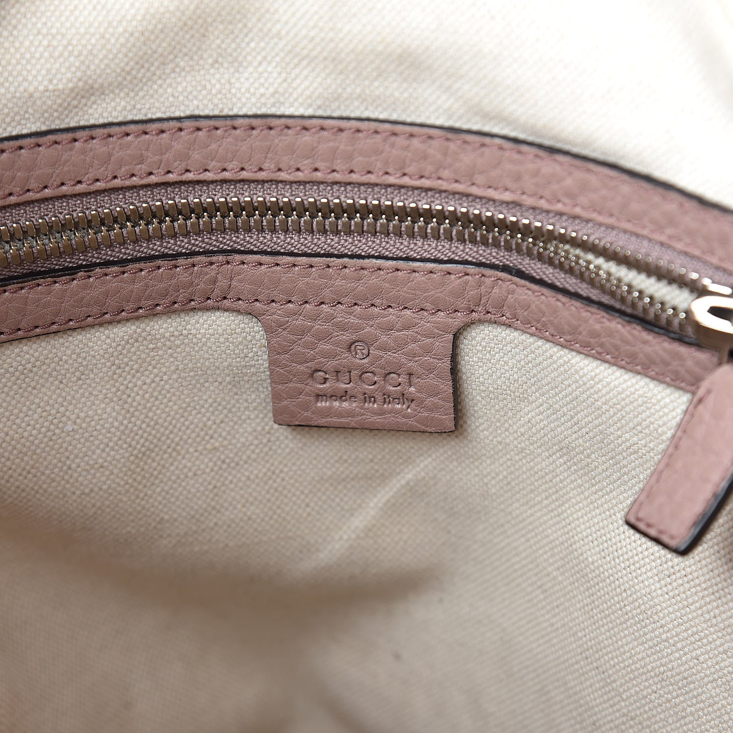 Gucci Pebbled Calfskin Small Soho Drawstring Backpack Pink 6 of 15