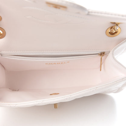 Chanel Caviar Quilted Medium Sweet Classic Flap White 4 of 8