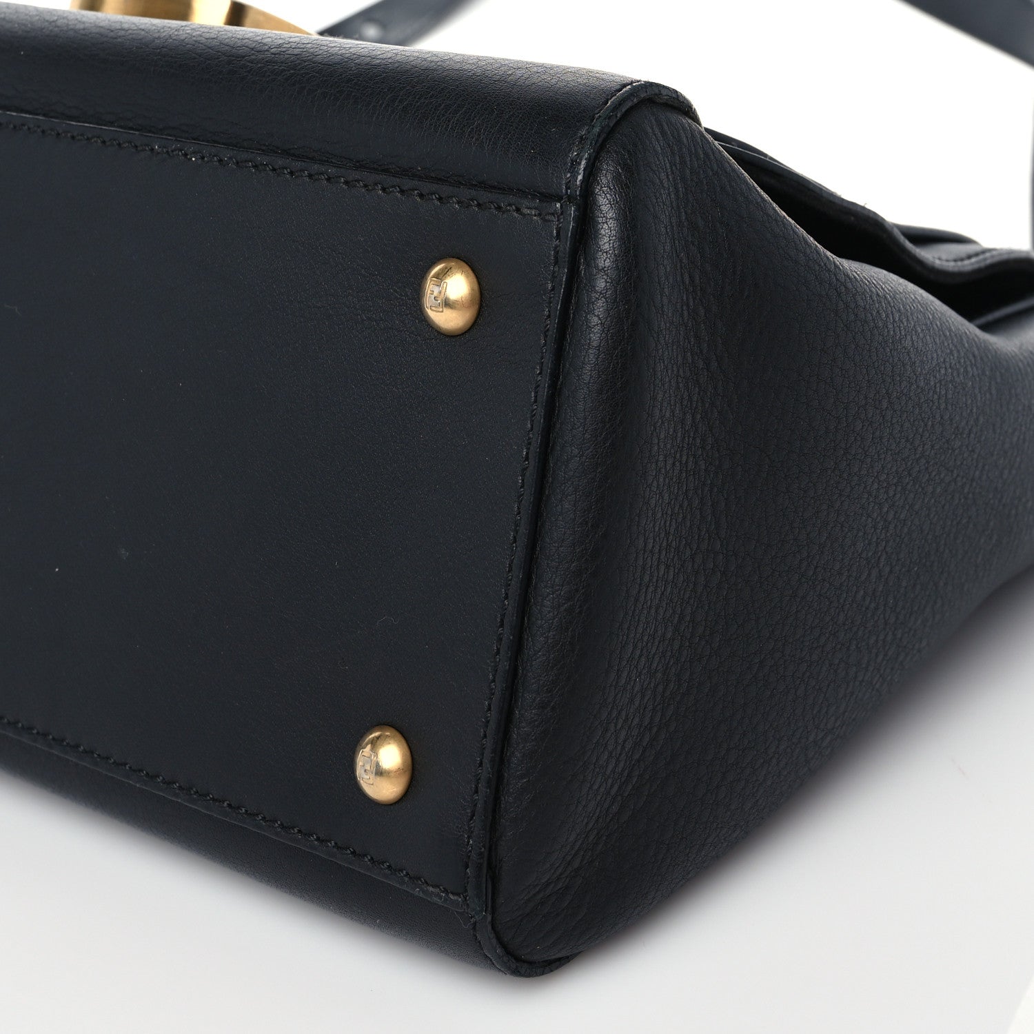 Fendi Vitello Dolce Marmol Anna Shoulder Bag Black 8 of 8