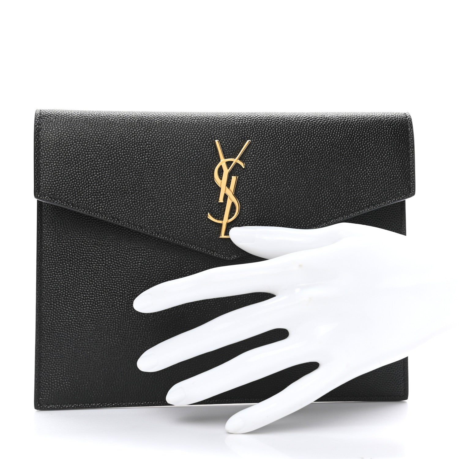 Saint Laurent Grain De Poudre Uptown Baby Pouch Black 2 of 7