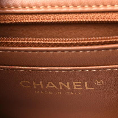 Chanel Lambskin Quilted Mini Rectangular Flap Brown 6 of 10