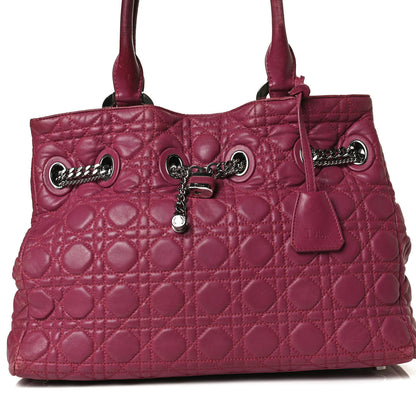 Christian Dior Lambskin Cannage Chri Chri Tote Fuchsia 8 of 24